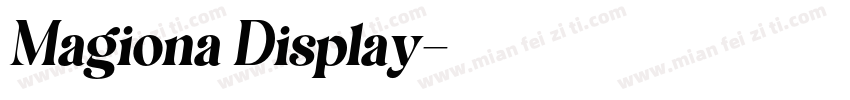 Magiona Display字体转换
